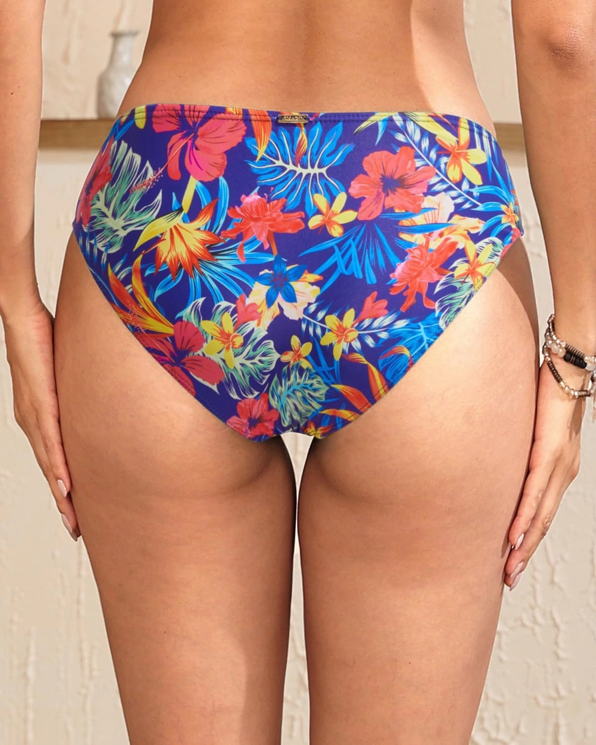 Zmart Women Full Coverage Bikini Bottoms - Mid Rise Bathing Suit Swim Bottom Swimsuit Swimwear