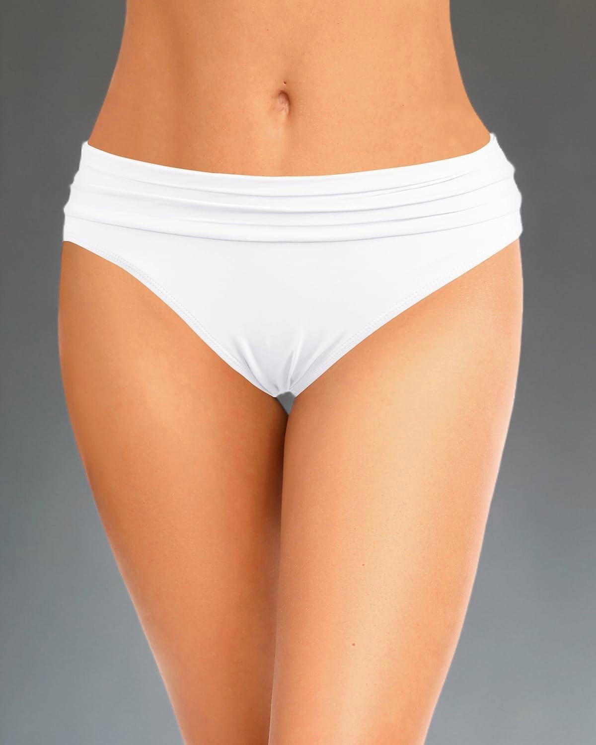 Zmart Women Full Coverage Ruched Bikini Bottoms Tummy Control Swim Bottoms Scrunch Ruffle Bathing Suit Bottom