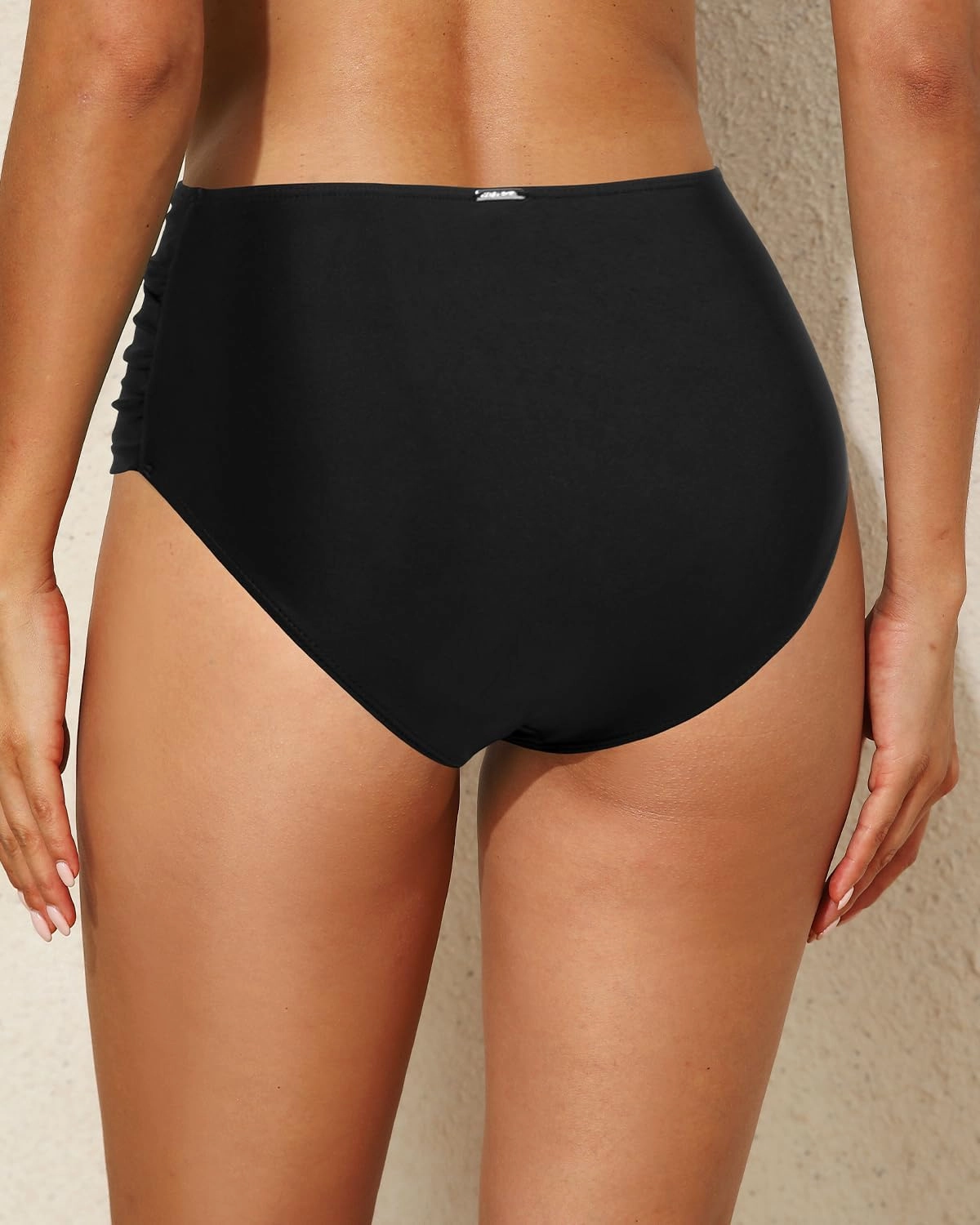 Zmart Women High Waisted Bikini Bottoms - Full Coverage Swim Bottom Ruched Tummy Control Bathing Suit Swimsuit 2025