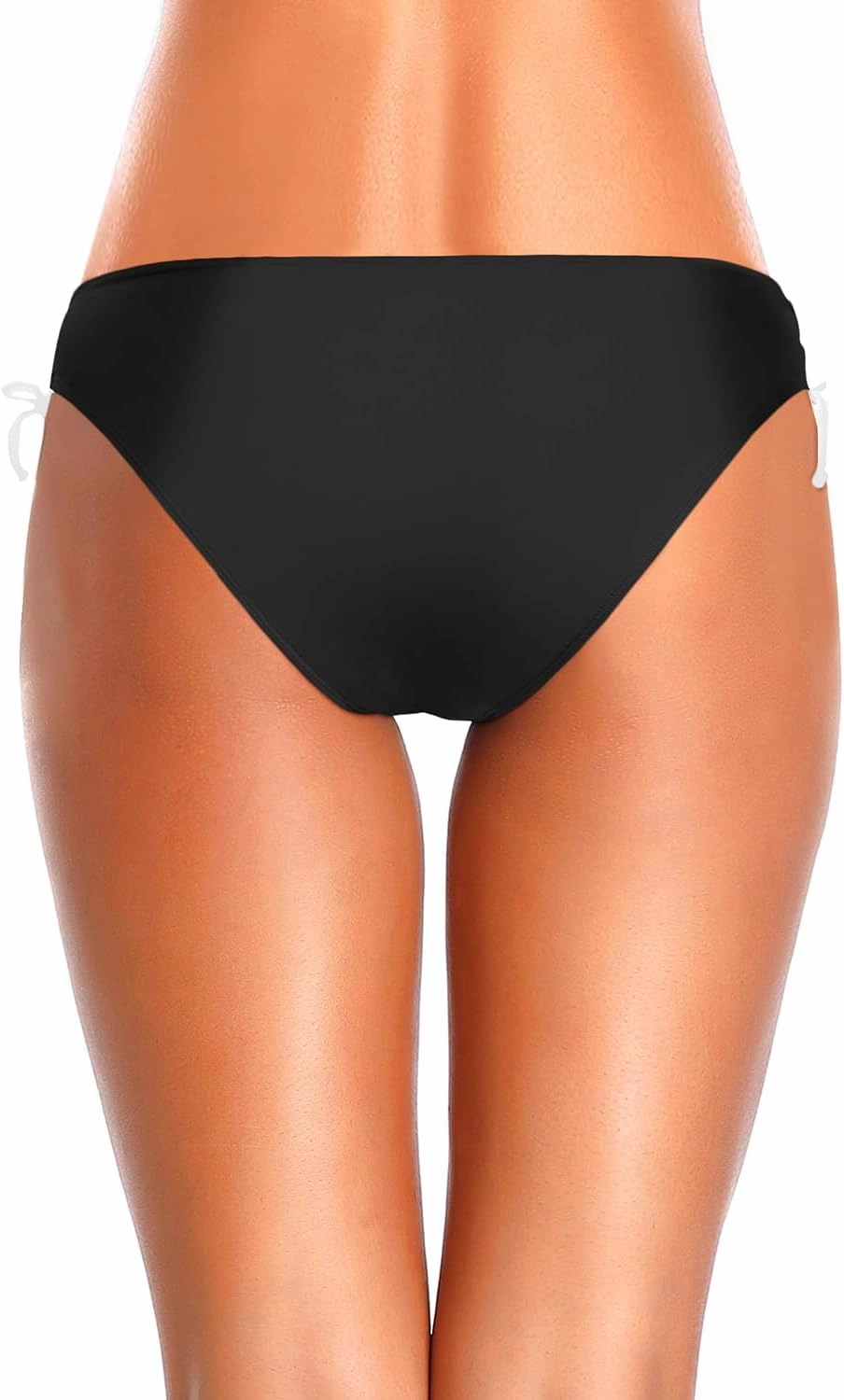 Zmart Women Low Waisted Bikini Bottoms - String Tie Side Bathing Suit Moderate Coverage Swim Bottom
