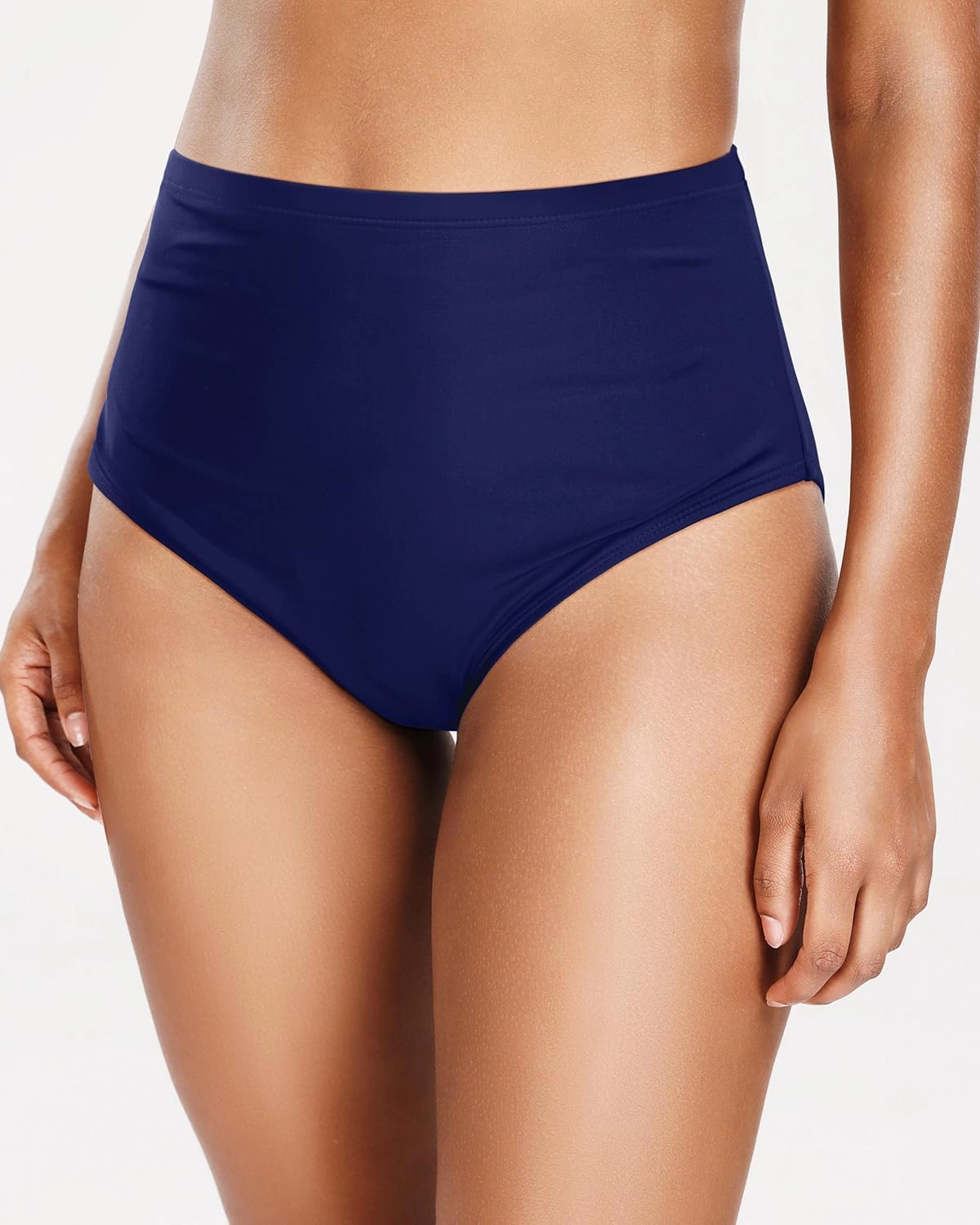 Zmart Women's High Waisted Bikini Bottom - Full Coverage Tummy Control Swimsuit Bathing Suit Swim Bottoms