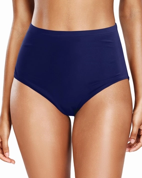 Zmart Women's High Waisted Bikini Bottom - Full Coverage Tummy Control Swimsuit Bathing Suit Swim Bottoms