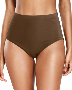 Zmart Women's High Waisted Bikini Bottom - Full Coverage Tummy Control Swimsuit Bathing Suit Swim Bottoms