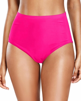 Zmart Women's High Waisted Bikini Bottom - Full Coverage Tummy Control Swimsuit Bathing Suit Swim Bottoms