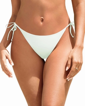 Zmart Women's String Tie Side Bikini Bottoms Cheeky Bathing Suit Bottom Low Waisted Swim Bottom