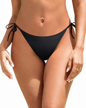 Zmart Women's String Tie Side Bikini Bottoms Cheeky Bathing Suit Bottom Low Waisted Swim Bottom
