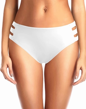 Zmart Women Standard Strappy Bikini Bottoms Full Coverage Bathing Suit Cutout Swim Low Rise Swimsuit Bottom
