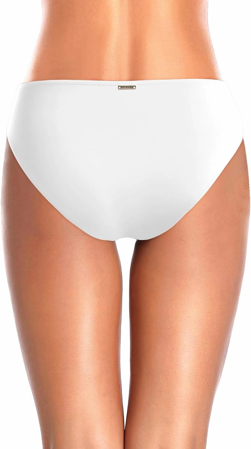 Zmart Women Standard Strappy Bikini Bottoms Full Coverage Bathing Suit Cutout Swim Low Rise Swimsuit Bottom