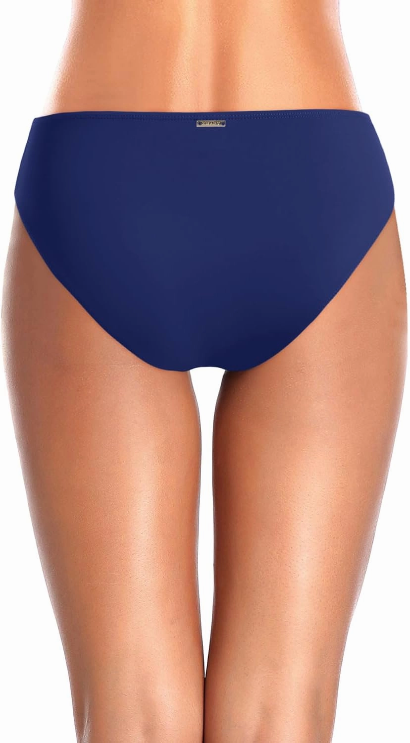 Zmart Women Standard Strappy Bikini Bottoms Full Coverage Bathing Suit Cutout Swim Low Rise Swimsuit Bottom