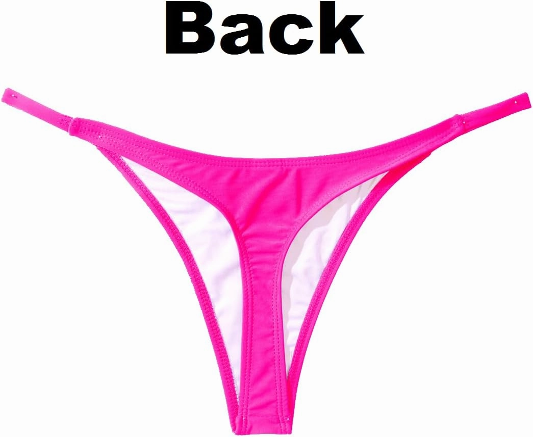 Zmart Women Thong Bikini Bottoms G String Sexy Low Waist Swimsuit Bottom Brazilian Cheeky Bathing Suit Bottoms
