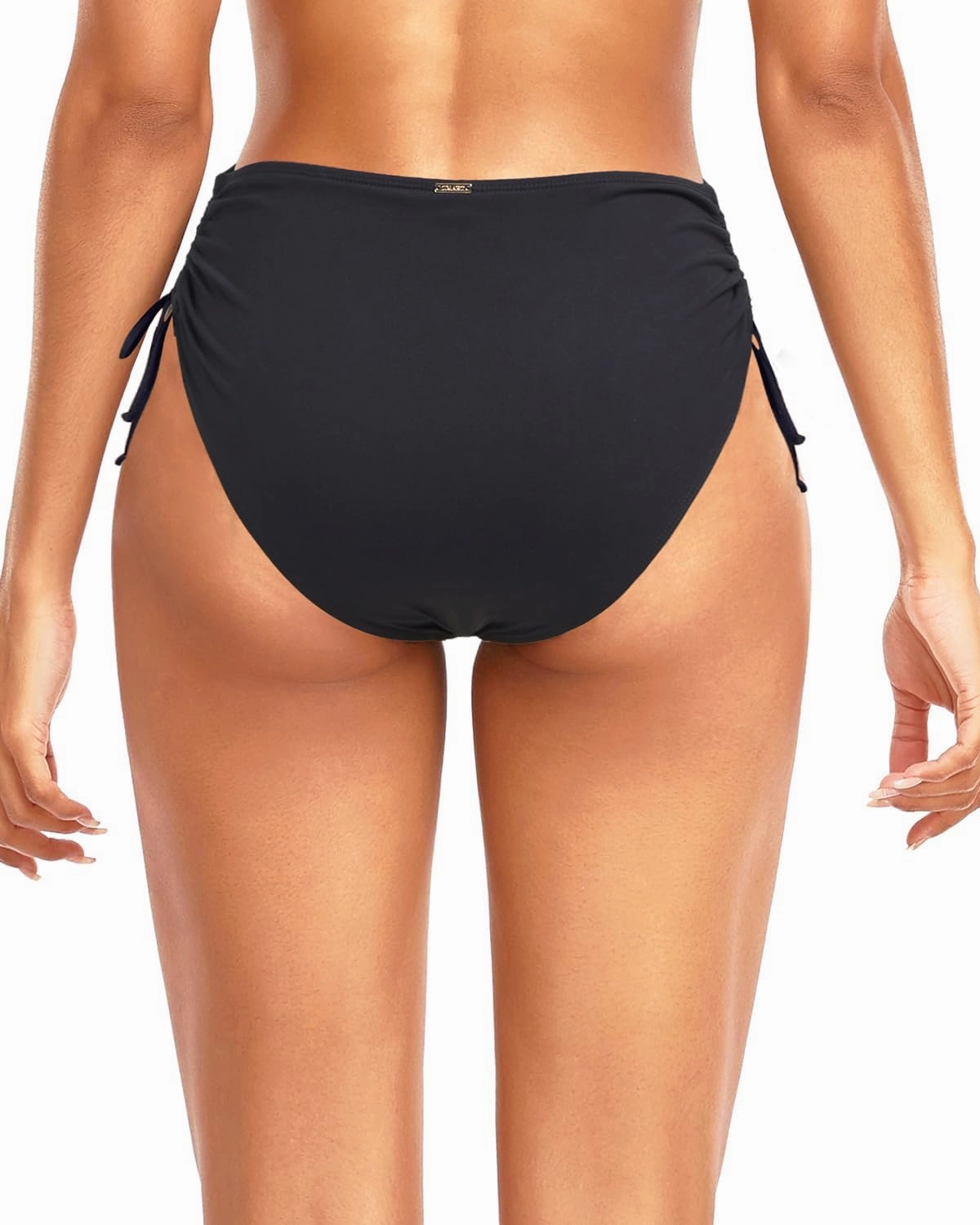 Zmart Womens High Waist Bikini Bottoms - Tie Side Full Coverage Bathing Suit Bottom String Swimsuit
